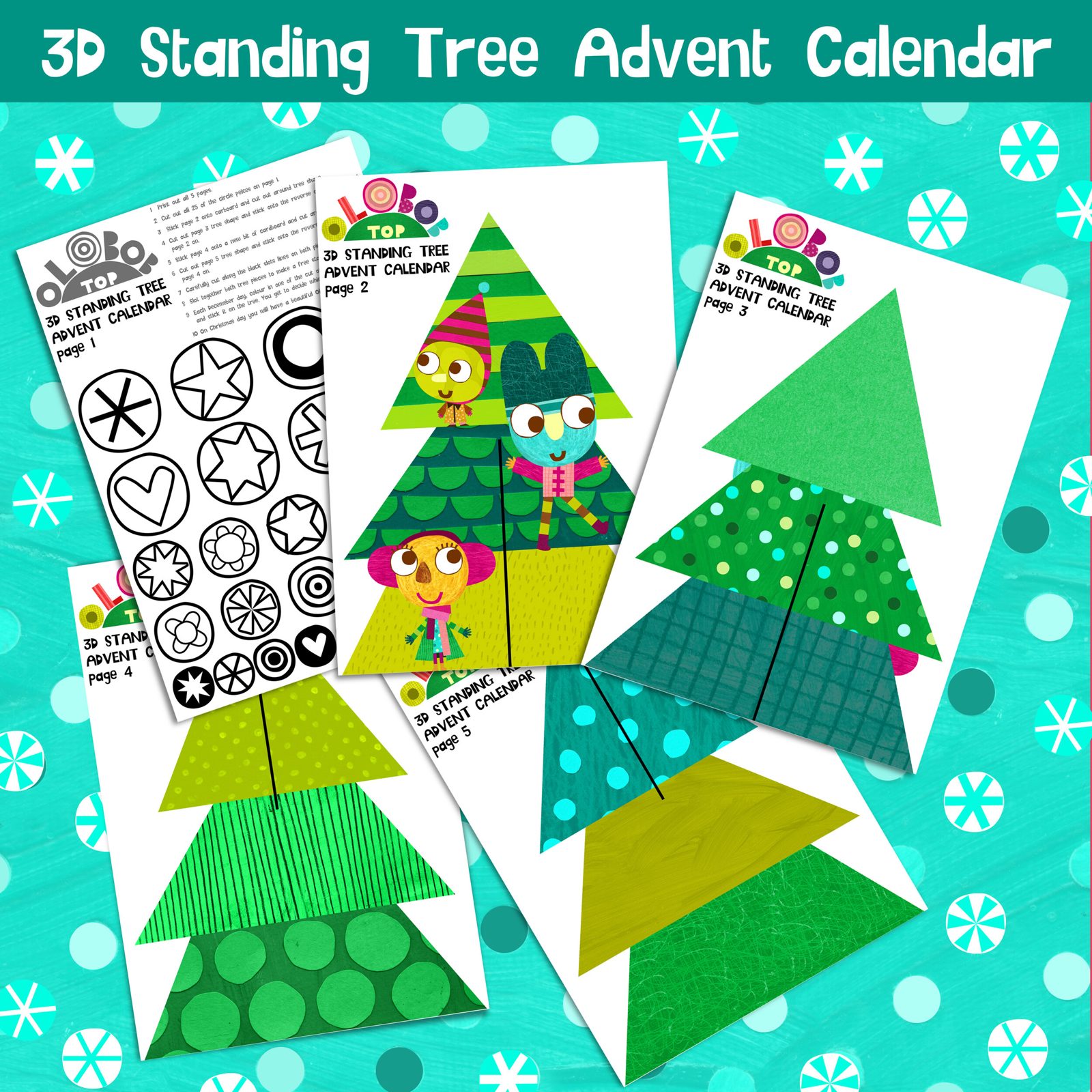3D Standing Tree Advent Calendar